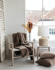Luft Teddy Fleece Throw Cappuccino