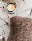 Luft Teddy Fleece Square Cushion Cappuccino
