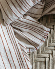 Himmel Terracotta Textured Stripe Throw