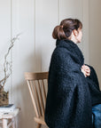 Lia Faux Sheepskin Throw Black