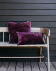 Unari Velvet Cushion | Berry