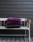 Unari Velvet Cushion | Berry