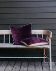 Unari Velvet Cushion | Berry