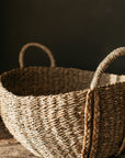 Kurv Oval Seagrass Basket with plaited handles | Small