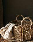 Kurv Oval Seagrass Basket with plaited handles | Small