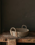 Kuten Round Seagrass Basket with plaited handles | Small