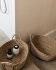 Kurv Oval Seagrass Basket with plaited handles | Small