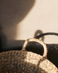Kuten Round Seagrass Basket with plaited handles | Large