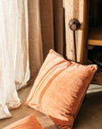 Unari Velvet Cushion | Coral