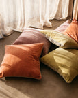 Unari Velvet Cushion | Coral