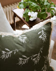 Olive Grove Print Cushion | Green