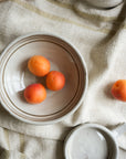 Hand Painted Breton Stripe Snack Bowl | Taupe