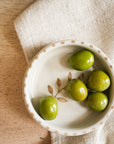 Hand Painted Botanic Olive Dish - Taupe