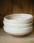 Hand Painted Breton Stripe Snack Bowl | Taupe