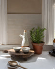 Stoneware Oil Bottle | Milk White