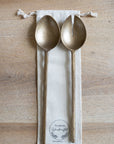 Pair of Brass Salad Servers