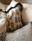Blockprint Flower Cushion | Denim