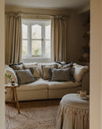 The Salcombe Frill Ruffle Cushion - Blue