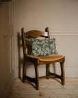 Reversible Hedgerow Berry and Stripe Cushion | Green