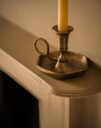 Loop Handle Antique Brass Candle Holder