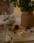 Hand Painted Holly Tea Light Holder
