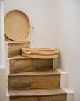 Harbour Stripe Seagrass Trays | Red