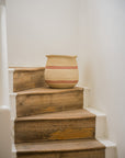 Harbour Stripe Seagrass Belly Baskets | Red