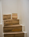 Harbour Stripe Seagrass Belly Baskets | Red