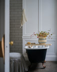 Harbour Stripe Seagrass Belly Baskets | Navy