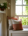 Herb Giant Check Cushion, 60x60 Cinnamon