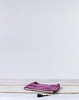 Lulea Cotton Velvet Small Pouch | Berry