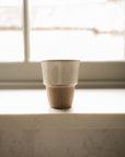 Stoneware Coffee Beaker \ Milk White