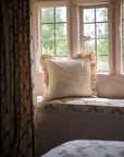 Stripe Frill Cushion | Taupe