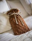 Indian Cotton Velvet & Linen Hot Water Bottle | Ginger