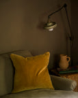 Indian Cotton Velvet Cushion | Gold