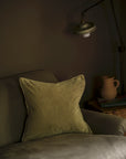 Indian Cotton Velvet Cushion | Taupe