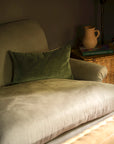 Indian Cotton Velvet Cushion | Moss
