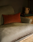 Indian Cotton Velvet Cushion | Rust