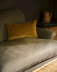 Indian Cotton Velvet Cushion | Gold