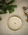 Hand Painted Holly Snack Plate
