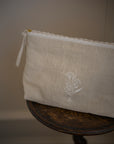 Linen & Lace Cosmetic Pouch