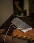 Linen Embroidered Glasses Case