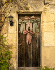 Large Stripe Bow - Winter Berry