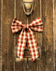 Small Gingham Bow - Winter Berry