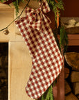 The Bow Stocking - Gingham in Winter Berry