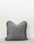 Oli Ruffle Cushion Pewter