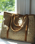 Blockprint Tote Bag - Antique Gold