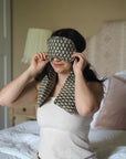 Blockprint Eye Mask - Forest