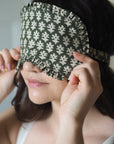 Blockprint Eye Mask - Forest