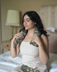Blockprint Neck Pillow - Indian Teal